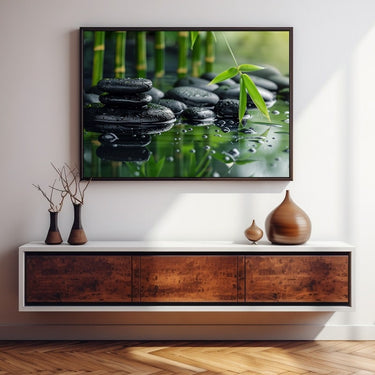 Tableau Zen Bambou Galets